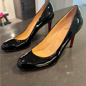 Christian Louboutin Dolly 85MM Patent Leather Pumps Size 37.5
